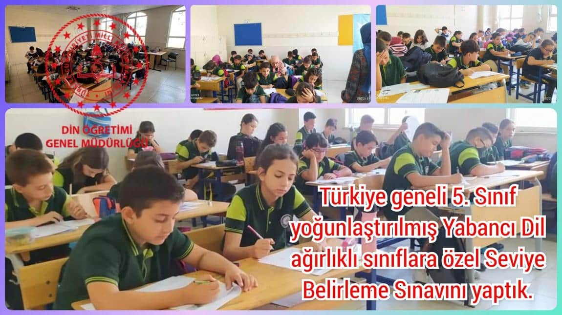 Türkiye geneli 5.sınıf yoğunlaştırılmış yabancı dil ağırlıklı sınıflara özel Seviye Belirleme Sınavını yaptık.